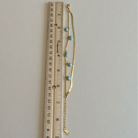 Turquoise Charm Bracelet #1510 - Picture 5 of 5